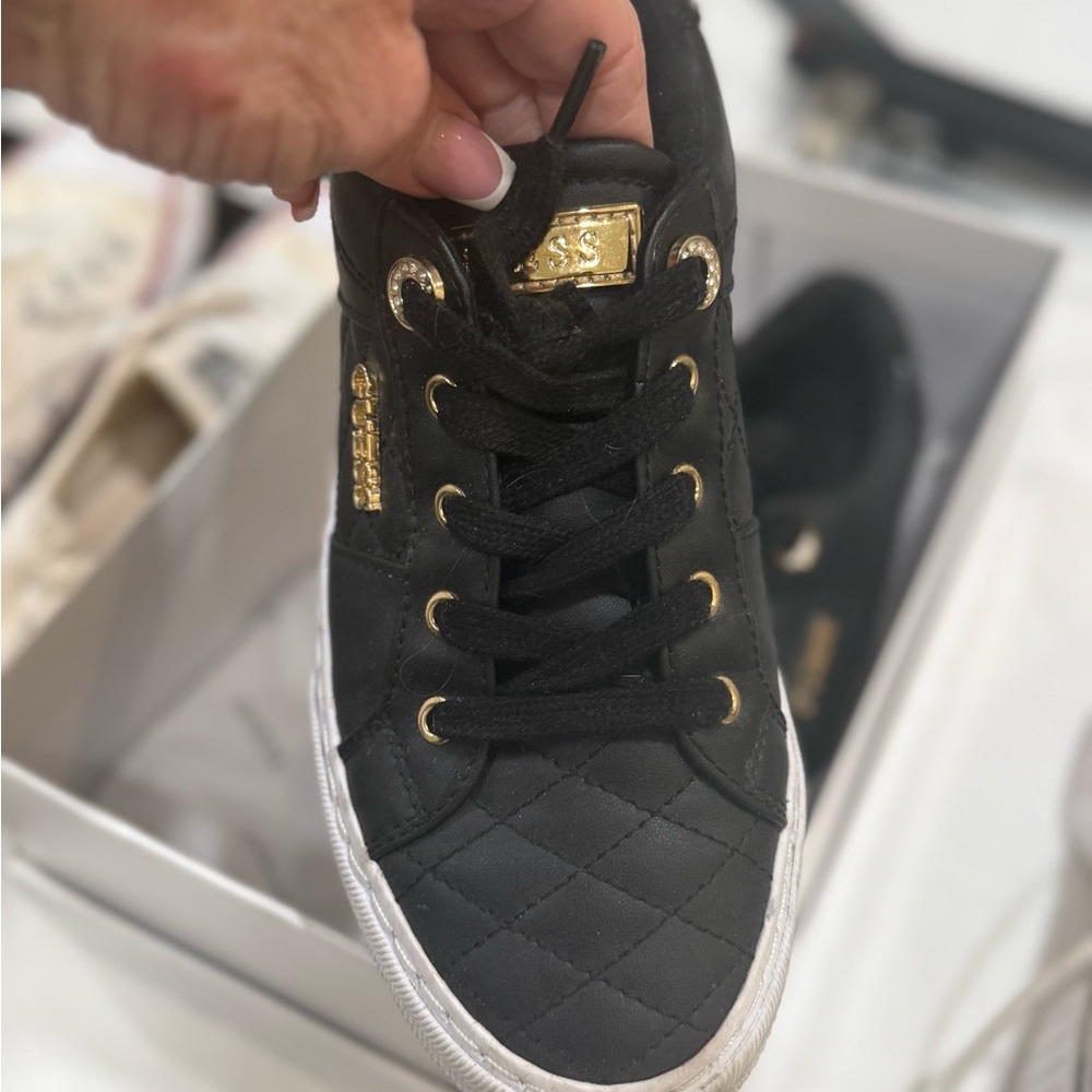 Guess Black Sneakers with White Soles